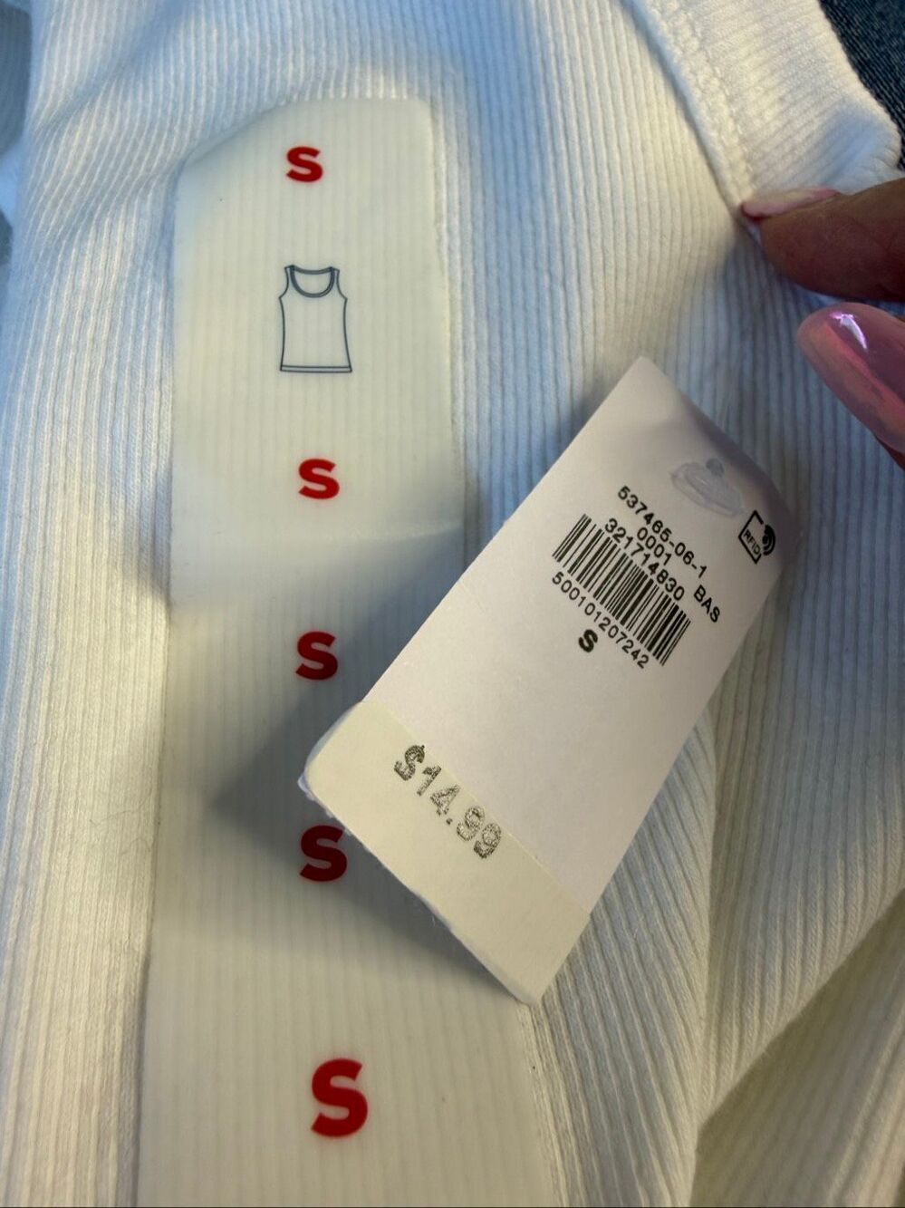 NWT Old Navy Snug Crop Ribbed Tank Top Lot 2 Pack Small White Navy High Neck - Picture 7 of 9